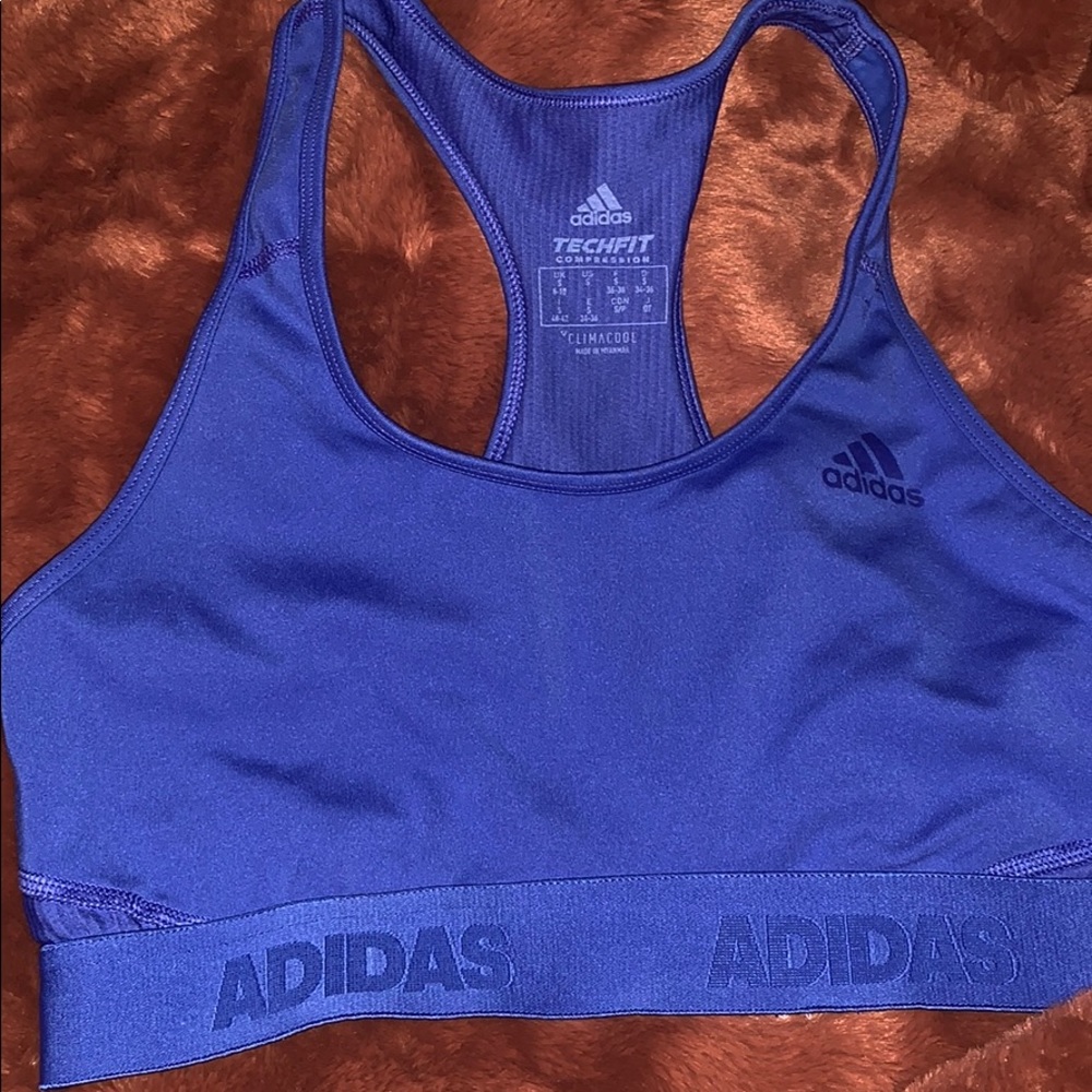 Adidas blue sport bra